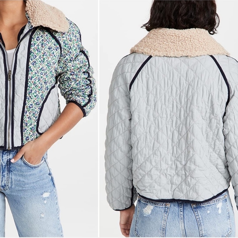 The Great. Reversible Quilted Jacket 2/M - Picture 3 of 4